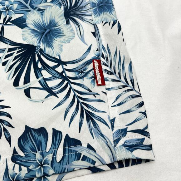 AussieBum Tropical Floral Blue White Board Shorts Swim Trunks Men's Size XL - Picture 3 of 8